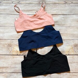 Victoria’s Secret Seamless Bralette Bundle Women’s Medium Pink Blue Black